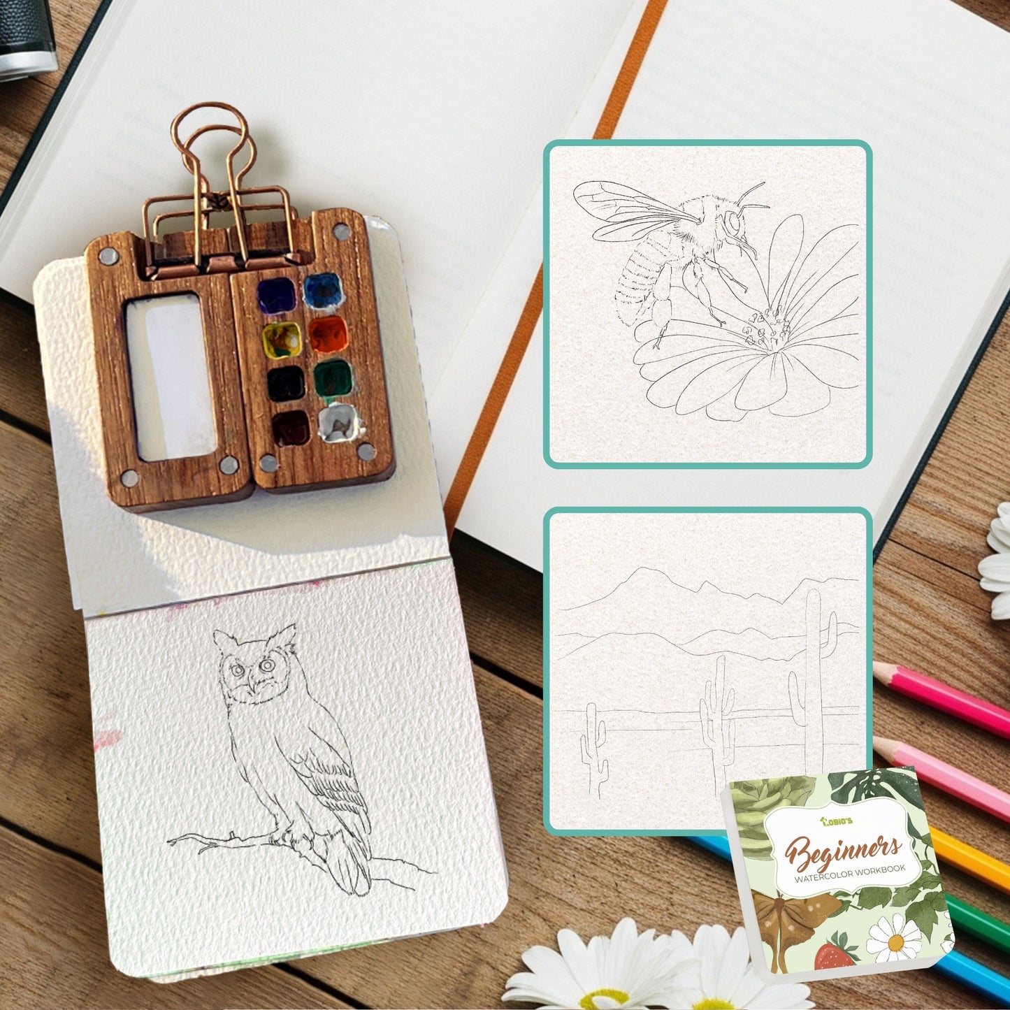 Tobio's™ Coloriages aquarellables pour débutants