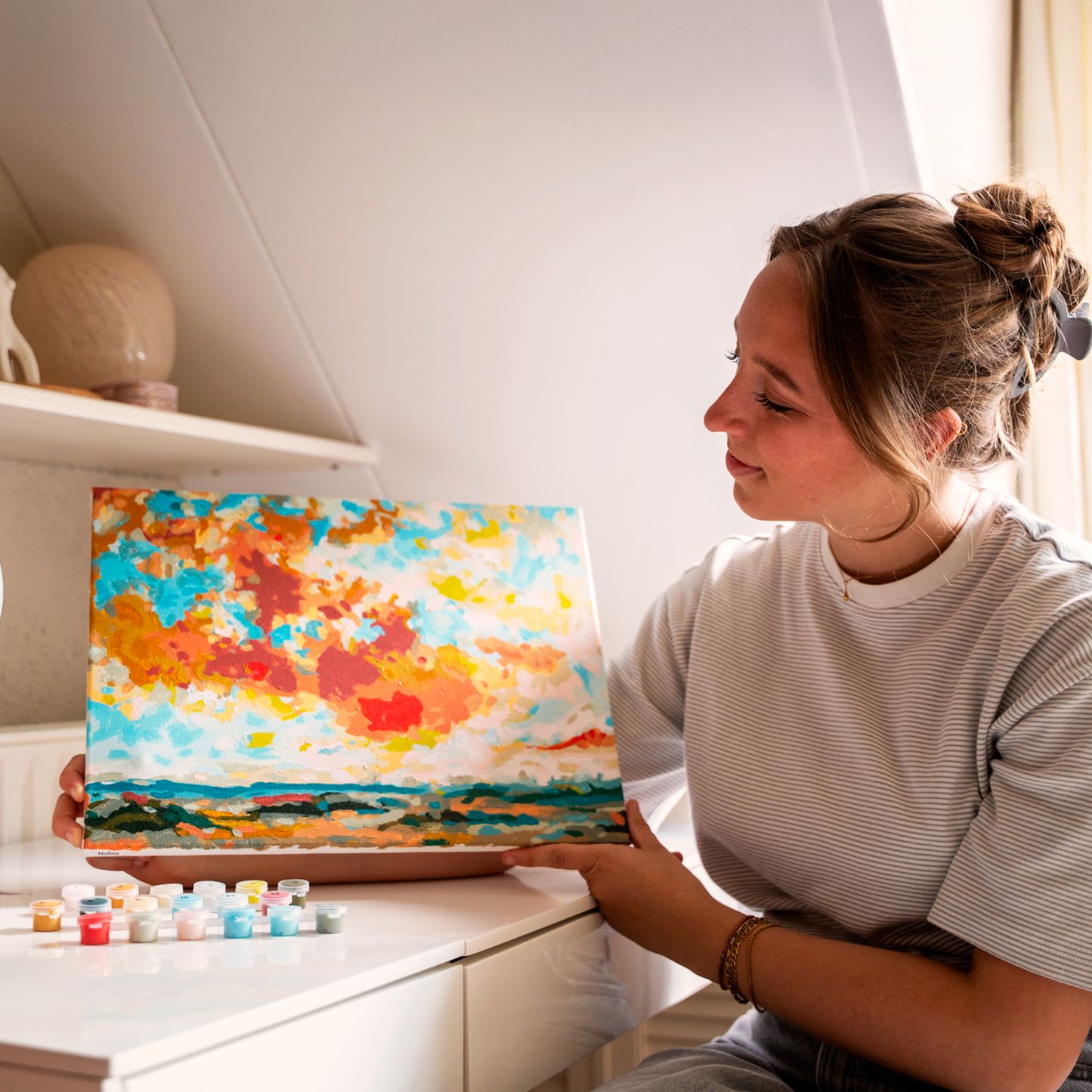 Soleil levant - Kit de peinture avec numéros