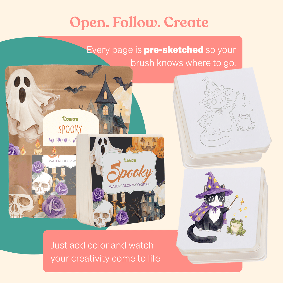 Cahier de peinture Halloween Frissons Tobio’s