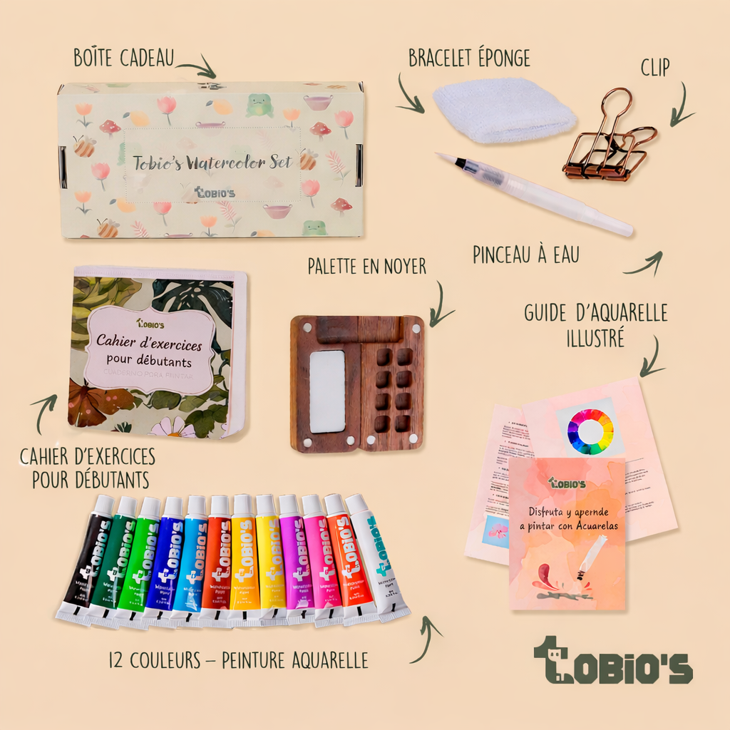 Tobios™ Kit d'aquarelle miniature