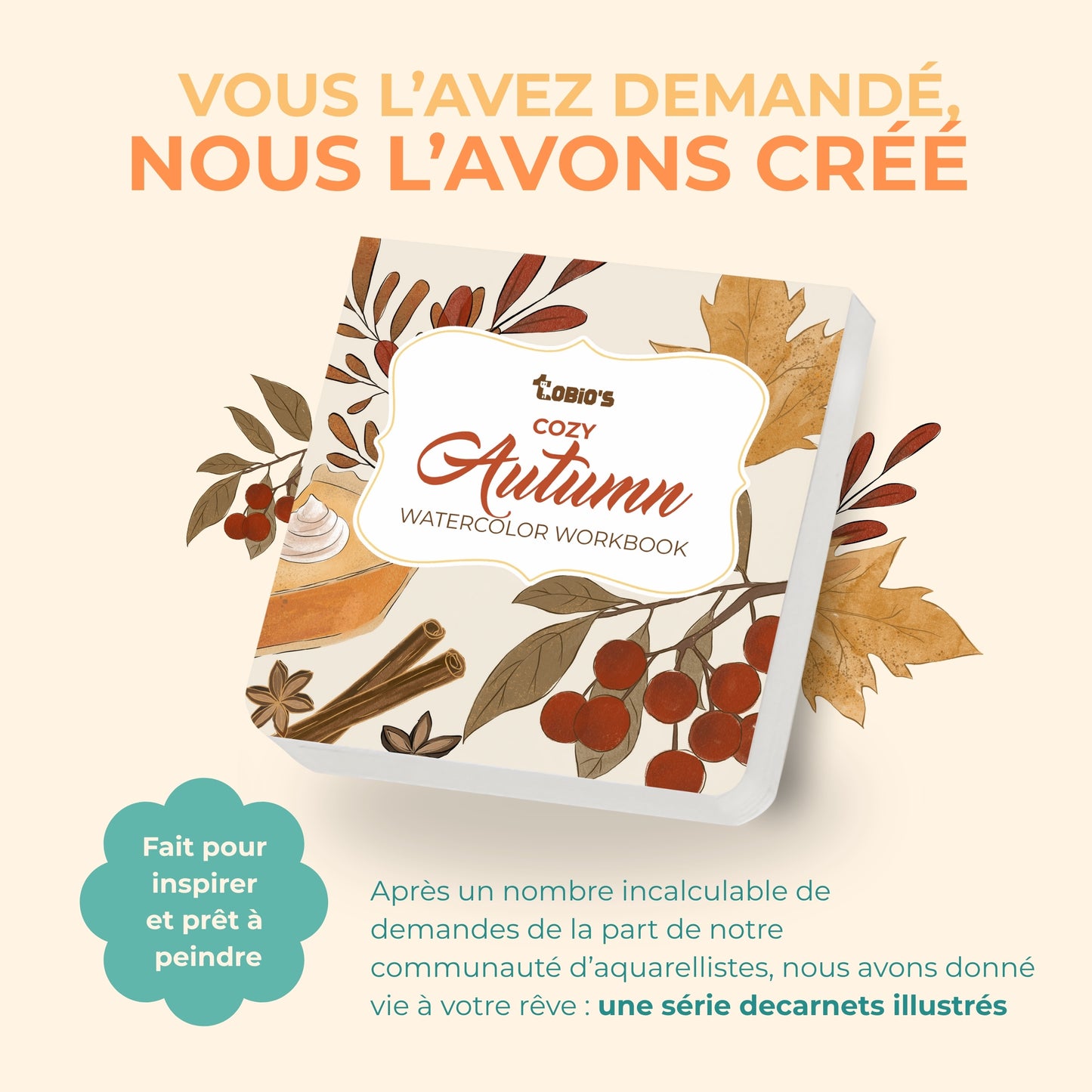 Tobio's™ Coloriages aquarellables pour débutants: Automne