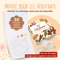 Tobio's™ Coloriages aquarellables pour débutants: Automne