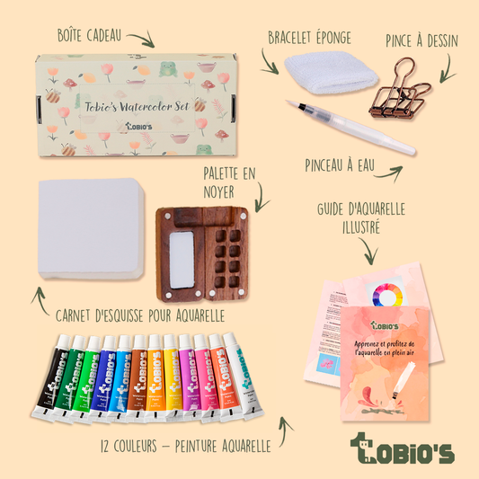 Tobios™ Kit d'aquarelle miniature
