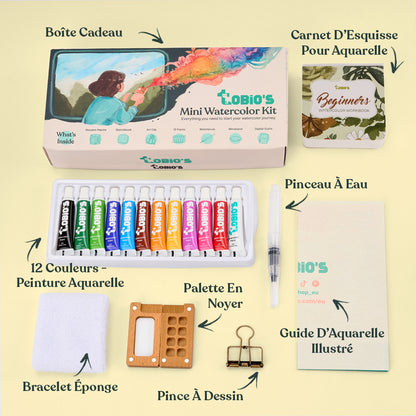 Tobios™ Kit d'aquarelle miniature