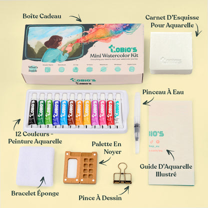 Tobios™ Kit d'aquarelle miniature
