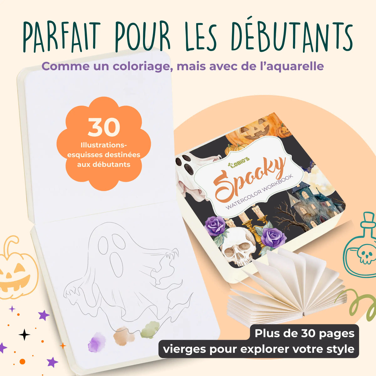 Cahier de peinture Halloween Frissons Tobio’s